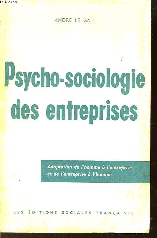 Psycho-sociologie des entreprises.