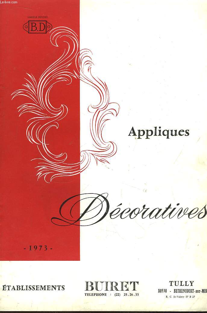 Appliques Dcoratives. 1973