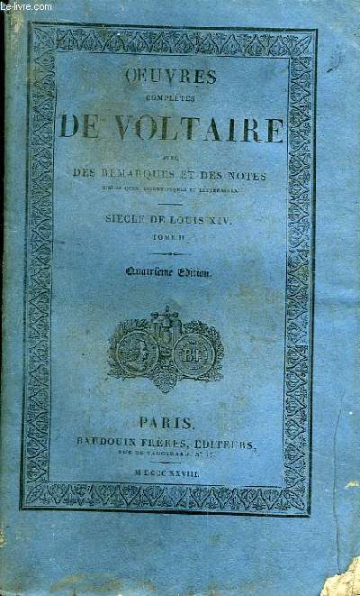 Oeuvres Compltes de Voltaire. TOME 26 : Sicle de Louis XIV, Tome II