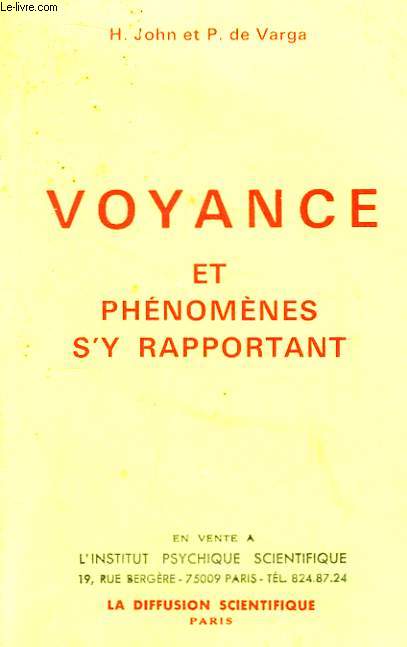 Voyance et Phnomnes s'y rapportant.