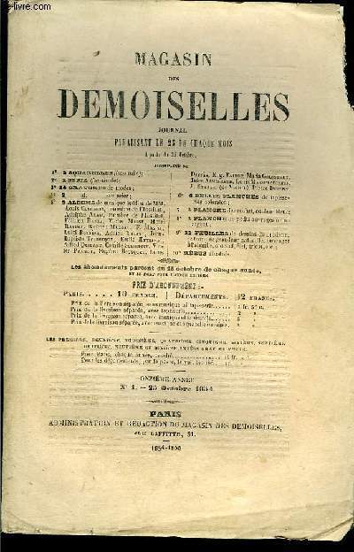 Magasin des Demoiselles. N 1 - 11me anne : Le Coffret de Saint-Domingue - Lon X ...