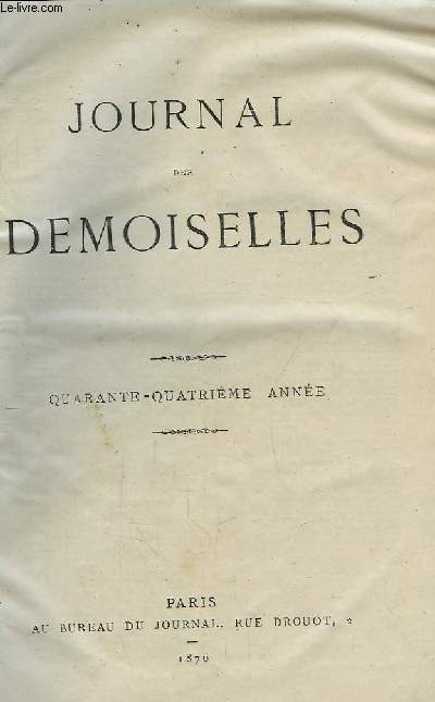 Journal des Demoiselles. 44me anne : 1876