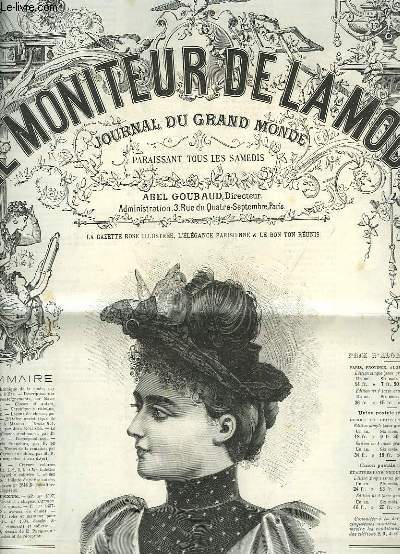 Le Moniteur de la Mode. Journal du Grand Monde. 16 fascicules de l'anne 1893, 51me anne. N2, 3, 5, 6, 7, 9, 11, 13, 14, 15, 16, 17, 18, 20, 22, 23
