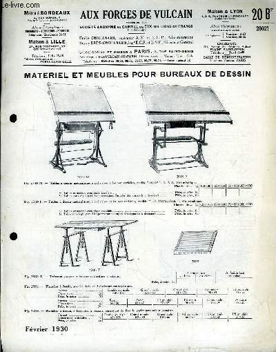 Catalogue-fascicule de Matriel et Meubles pour bureaux de dessin