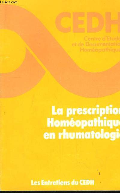 La prescription Homopathique en rhumatologie