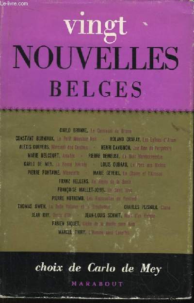 Vingt Nouvelles Belges.