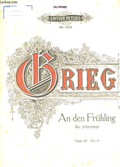 An den Frhling (Au Printemps). Klavierstck, Op. 43 n6