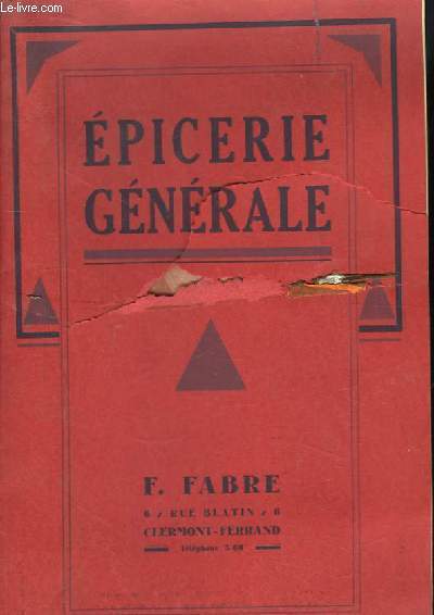 Catalogue de l'Epicerie Gnrale.