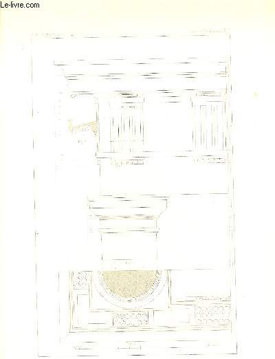 Chapiteau et Entablement Doriques. Une planche illustre d'une gravure en noir et blanc.