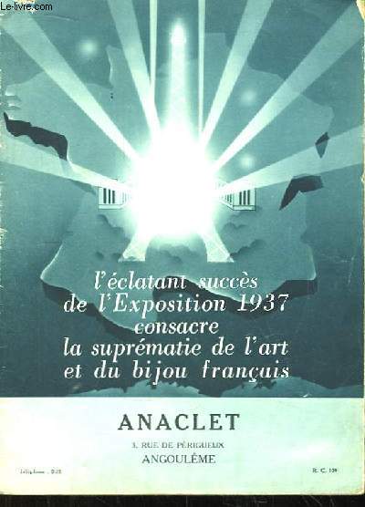 Catalogue Anaclet, Angoulme. Couverts, Bijoux, Pendentifs, Montres, Pendulettes, Statuts ...