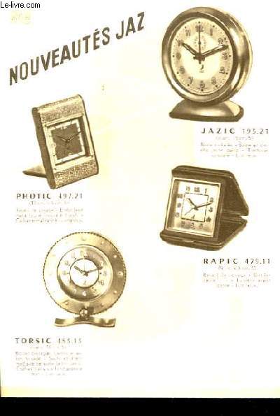 Brochure publicitaire des Horloges JAZ