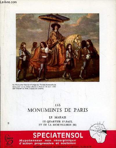 Les Monuments de Paris N21 : Le Marais, le Quartier Saint-Paul et de La Mortellerie, 2e partie.