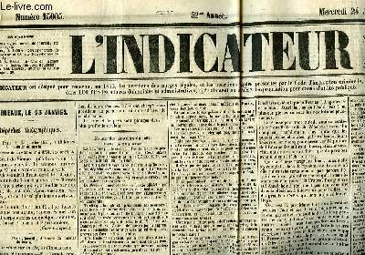 L'Indicateur N15005 - 52me anne, du mercredi 24 janvier 1855 : Nouvelles de Sbastopole