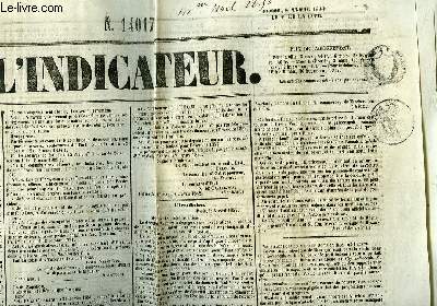 L'Indicateur N14017, du jeudi 8 avril 1852
