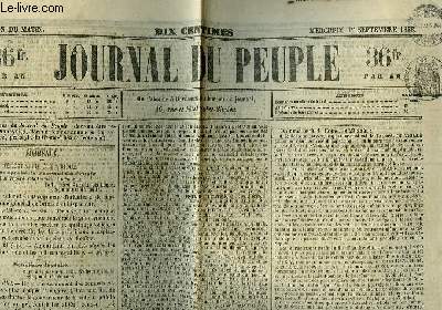 Journal du Peuple - Edition du matin, du mercredi 1er sept. 1858
