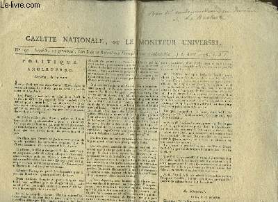 Gazette Nationale, ou le Moniteur Universel n197, du 6 avril 1795. Politique de Londres, le 10 mars -