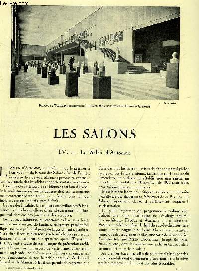 L'Architecture. N12 - Volume XLIX : Les Salons - Le monastre des Bndictines de Vanves, par Dom. Paul Bellot - Reconstruction de l'Htel de Ville de Bapaume -