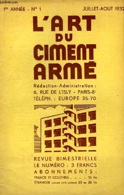 L'Art du Ciment Arm N1 - 1re anne : La solution moderne de l'emmagasinage des crales : le silo en ciment arme - La responsabilit de l'Architecte.