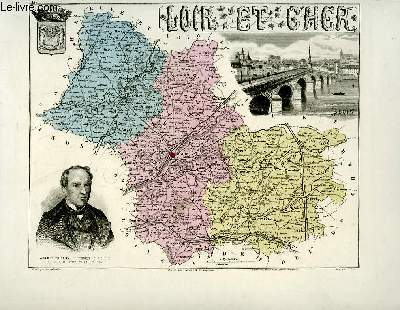 1 carte grave en couleurs du Loir-et-Cher - N40