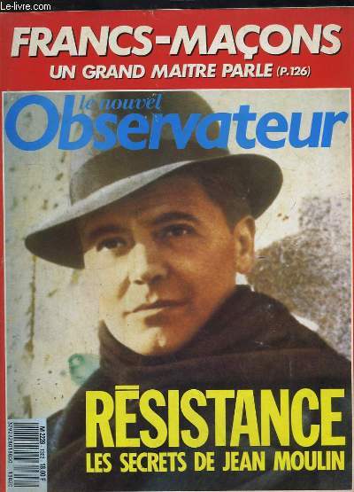 Le Nouvel Observateur N1302 : Rsistance, les secrets de Jean Moulin. Francs-Maons, un grand maitre parle.