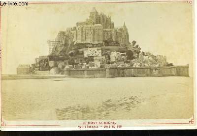 Une photographie ancienne albumine du Mont-Saint-Michel. Vue gnrale - Cot du Sud 