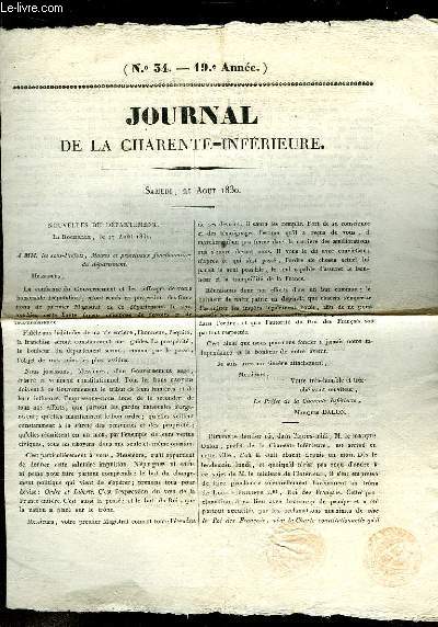 Journal de la Charente-Infrieure N34 - 19e anne