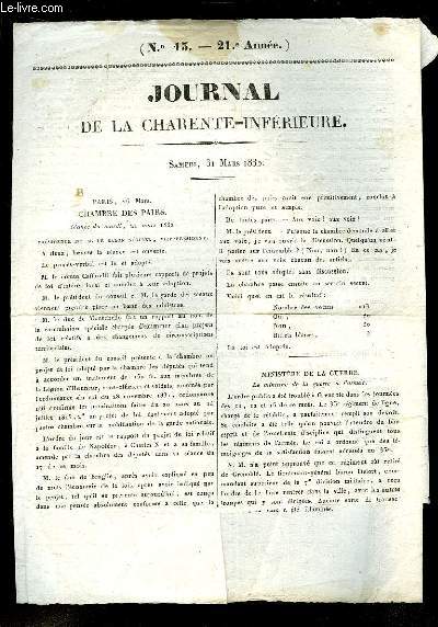 Journal de la Charente-Infrieure N13 - 21e anne