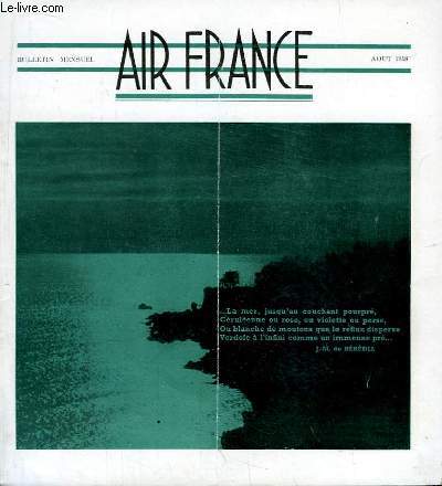 Bulletin Air France N15 : Deauville et Trouville - Rivages de la Mer du Nord - Lacs scandinaves- Lochs d'Ecosse ...