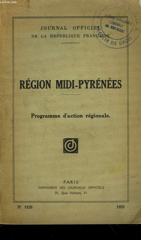 Rgion de Midi-Pyrnes. Programme d'Action Rgionale. N1128