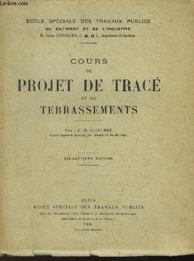 Cours de Projet de Trac et de Terrassements.