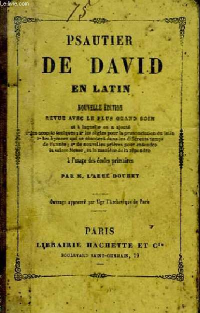 Psautier de David en Latin.