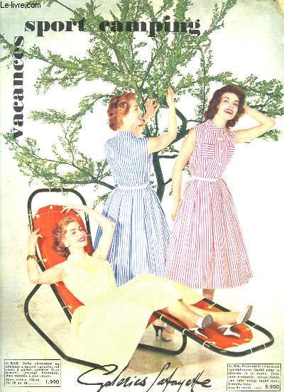 Catalogue des Galeries-Lafayette. Vacances - Sport - Camping. 1956