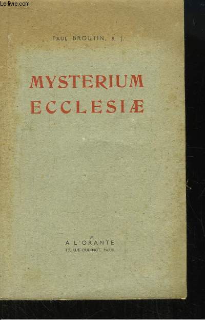 Mysterium Ecclesiae.