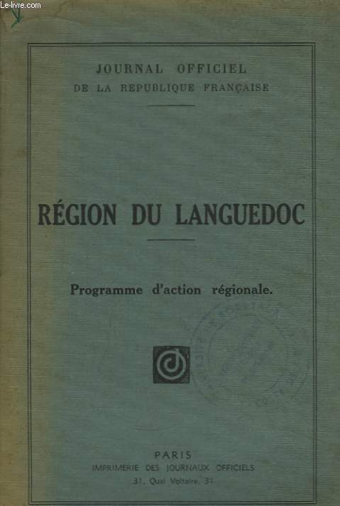 Rgion du Languedoc. Programme d'Action Rgionale N1136