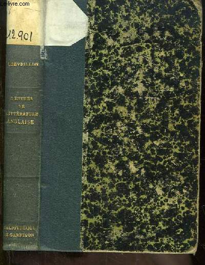 Trois tudes de Littrature Anglaise. La Posie de Rudyard Kipling - John Galsworthy - Shakespeare et l'Ame Anglaise.