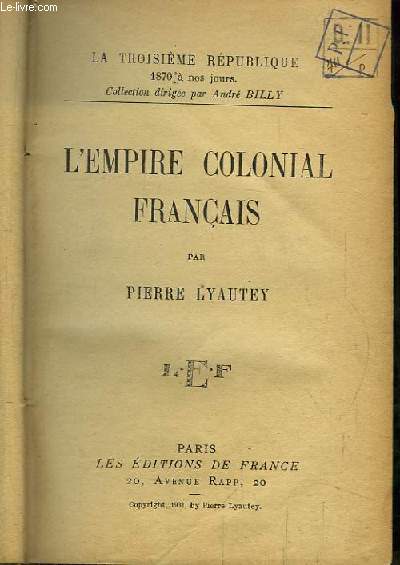 L'Empire Colonial Franais.