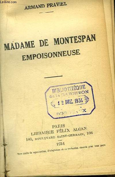 Madame de Montespan empoisonneuse.