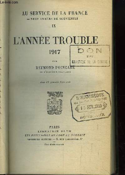 L'Anne Trouble. Au service de la France NIX