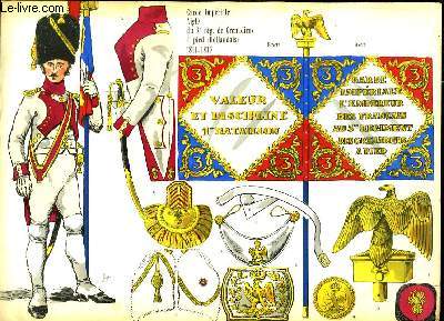 Une reproduction illustres en couleurs, de la Garde Impriale Aigle du 3 Regiment de Grenadiers  pied (Holandais) 1811 - 1813