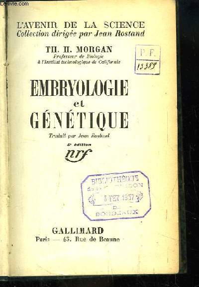 Embryologie et Gntique.
