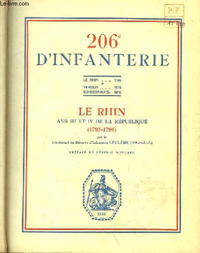 206e d'Infanterie. Le Rhin, Ans III et IV de la Rpublique (1795 - 1796).