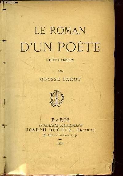 Le Roman d'un Pote. Rcit parisien.