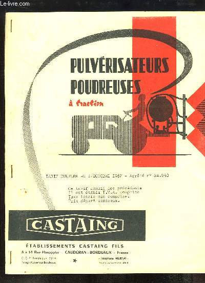 1 brochure de tarifs au 1er octobre 1962 