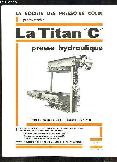 1 brochure publicitaire de La Titan 