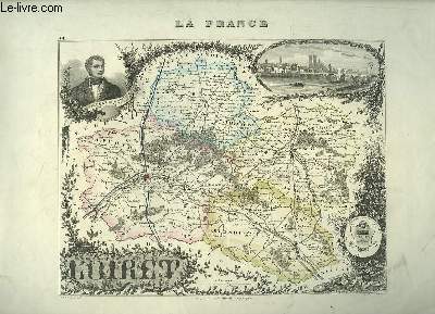 Carte grave en couleurs du dpartement du Loiret ( Planche n44)