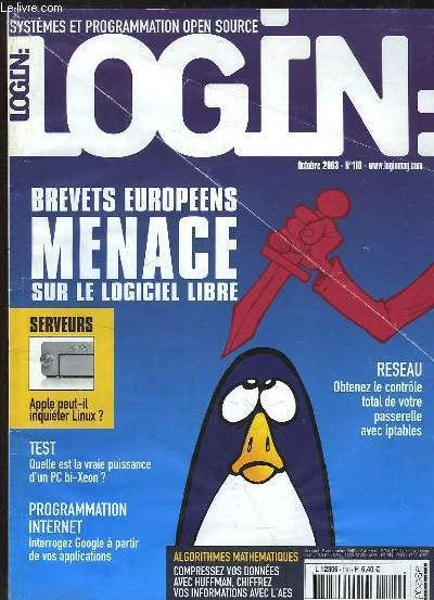 Login N110 : Brevets Europens, menace sur le logiciel libre - Apple peut-il inquitait Linux ? - Interrogez Google  partir de vos applications ...