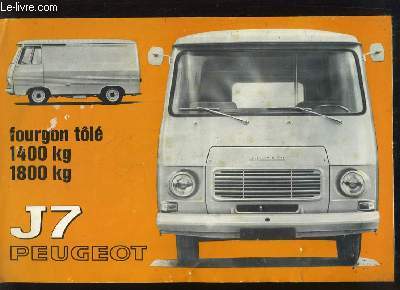 Notice technique du J7 Peugeot, fourgon tl 1400 kg et 1800 kg. Modle 1970