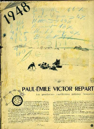 Camping Plein Air de Janvier 1948 - 26e anne : Paul-Emile Victor, les prochaines expditions polaires franaises - Camping d'hiver chez nos matres les Lapons - Les Calanques -