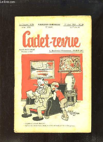 Cadet-Revue N56 - 3me anne : Les Cadets chez Cendrillon - Le Prince Orage - Harold le Loup ...