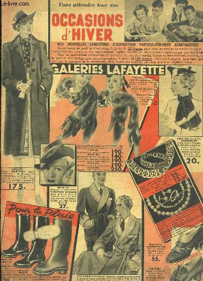 Catalogue des Occasions d'Hiver, 1938